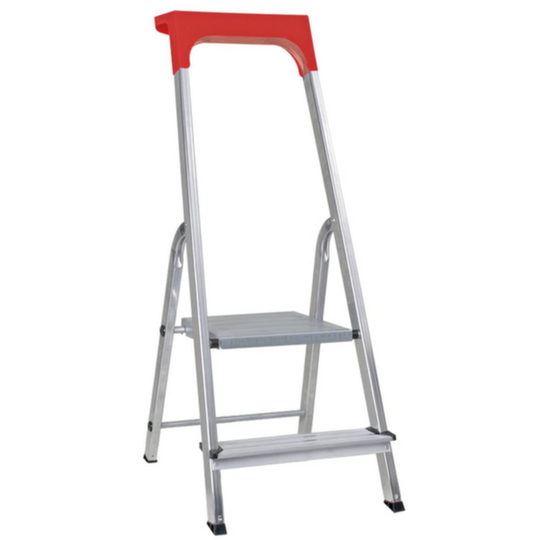 72495 Aluminium Klappstege med trappsteg inklusive hinkkrok Arbetshöjd (max.): 0.35 m Aluminium