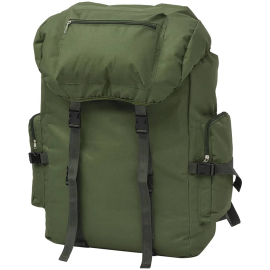 vidaXL Arméryggsäck 65 L grön