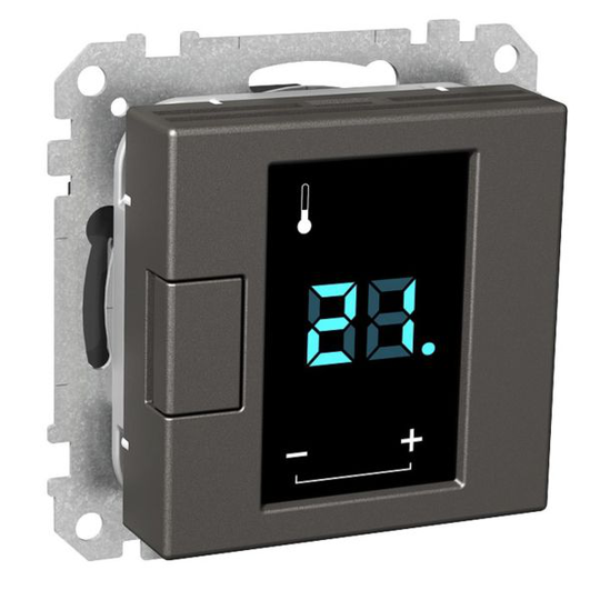 Schneider Electric Exxact WDE003491 Termostat 230 V, med display Antracit