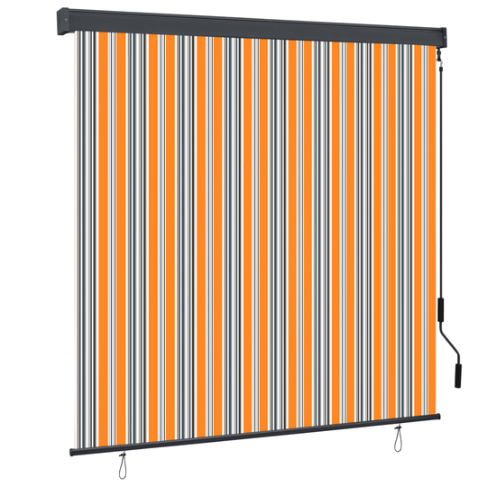 vidaXL Rullgardin utomhus 160x250 cm gul och blå