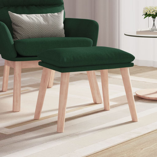 vidaXL Fotpall mörkgrön 45x29,5x39 cm tyg