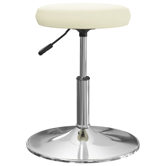 vidaXL Massagepall gräddvit konstläder