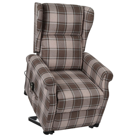 vidaXL Reclinerfåtölj med uppresningshjälp beige tyg