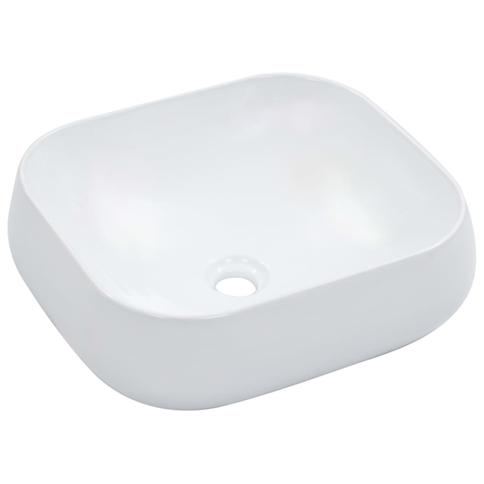 vidaXL Handfat 44,5x39,5x14,5 cm keramik vit