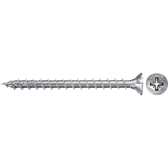 Fischer Power-Fast II CZF 670182 Spånskivs-skruv 4 mm 16 mm Stjärnskruvmejsel Pozidrivspår Stål galvaniskt förzinkad 1000 st