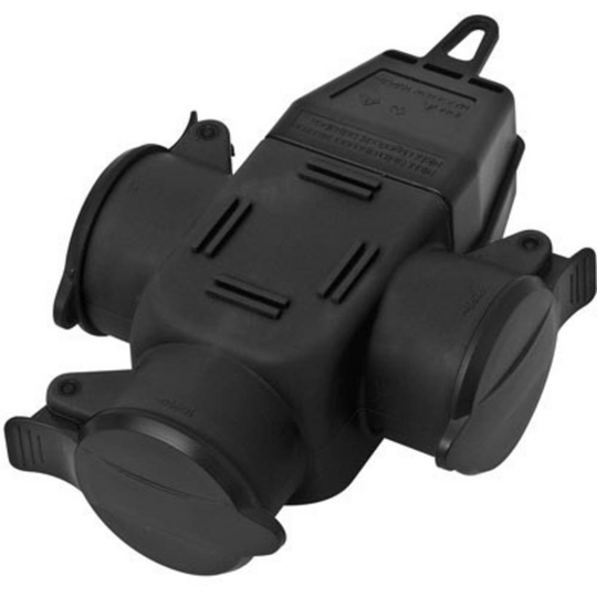 interBär 9007-004.01 3-vägs koppling Gummi 230 V Svart IP44