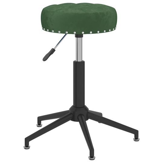 vidaXL Snurrbar massagepall mörkgrön sammet