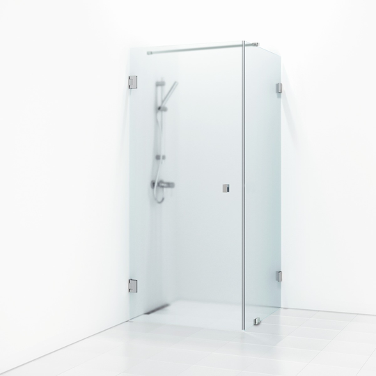 Svedbergs Hörndusch 180° Fast Vägg/Dörr 90X90 - Kristall frostglas Fast vägg 90 cm