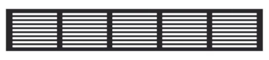 Temptech Ventilationsgaller 60 cm Svart