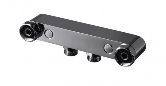 Tapwell Blandarfäste 160 Utanpåliggande Rör Black Chrome
