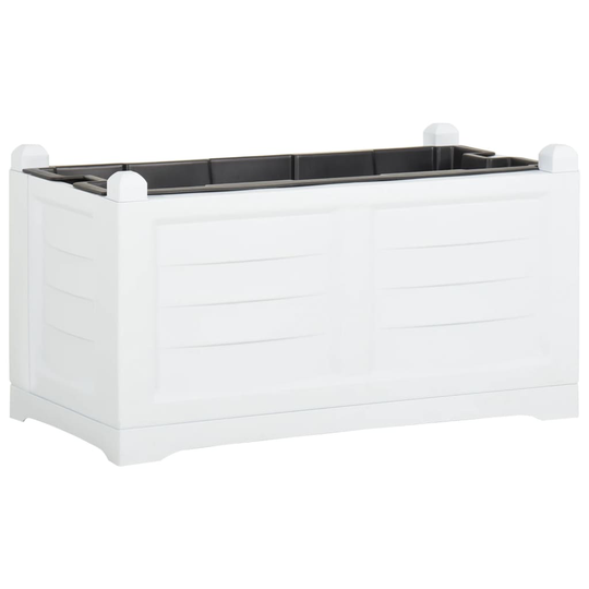 vidaXL Blomlåda vit 80x42,5x42 cm PP