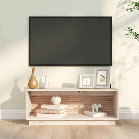 vidaXL Tv-bänk 90x35x35 cm massiv furu