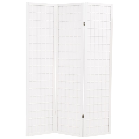 vidaXL Rumsavdelare med 3 paneler japansk stil 120x170 cm vit