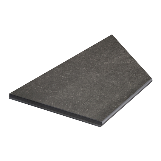 Klinker Bricmate Z Limestone Anthracite Pool Inner Corner Left 30x60 cm