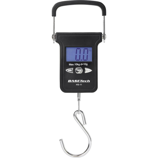 Basetech HS-11 Hängvåg Vägningsområde 10 kg Läsbarhet 10 g Svart
