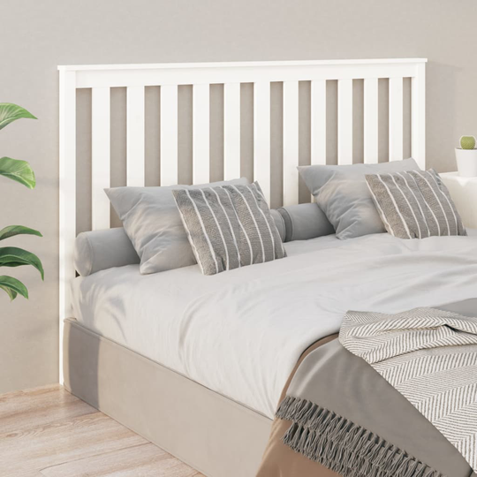 vidaXL Sänggavel vit 156x6x101 cm massiv furu