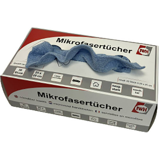 Mikrofiberduk i låda IWH 071125 20 st (L x B) 250 mm x 250 mm