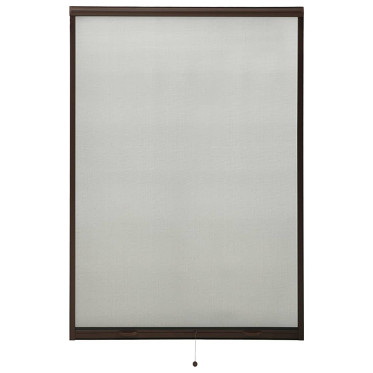 vidaXL Insektsnät för fönster brun 110x170 cm