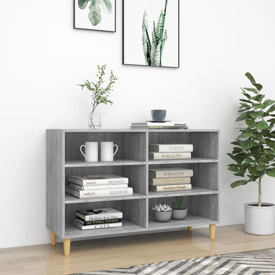 vidaXL Skänk grå sonoma-ek 103,5x35x70 cm spånskiva