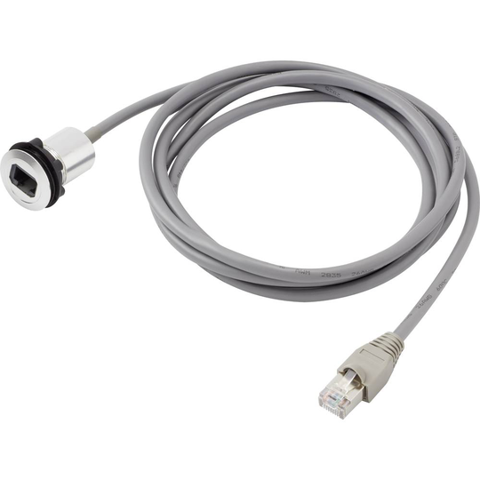 RJ45 panel jack Hona inbyggd, Kontakt hane rak RJ45-01-BK Svart TRU COMPONENTS 1408771 1 st