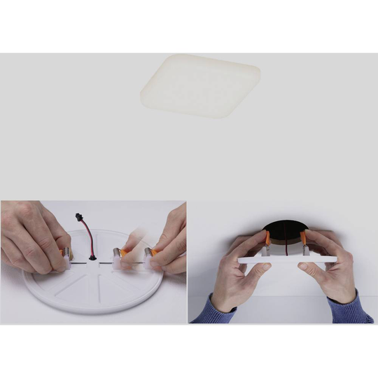 Paulmann 92393 EB Panel Veluna VariFit LED-inbyggnadsbelysning 4.50 W Satin