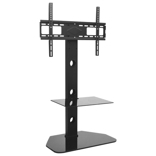 vidaXL Snurrbart golvstativ VESA 600x400 mm med hylla