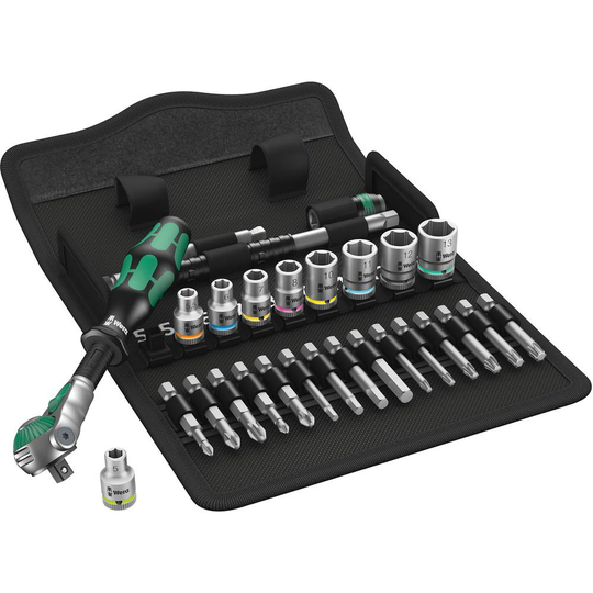 Wera 8100 SA Zyklop Speed Hylsnyckelsats metrisk 1/4 28 delar 05004016001