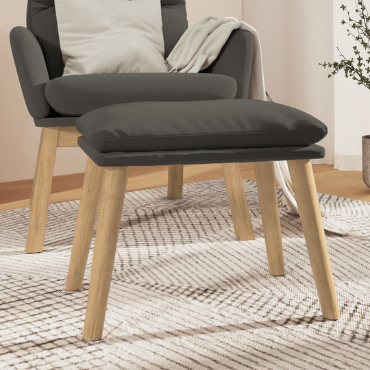 vidaXL Fotpall mörkgrå 45x29,5x39 cm sammet