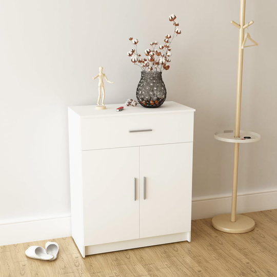 vidaXL Skänk spånskiva 71x35x88 cm vit