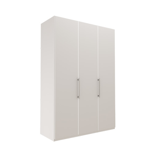 Garderob Atlanta - Vit 150 cm, 216 cm, Utan kornisch / ram