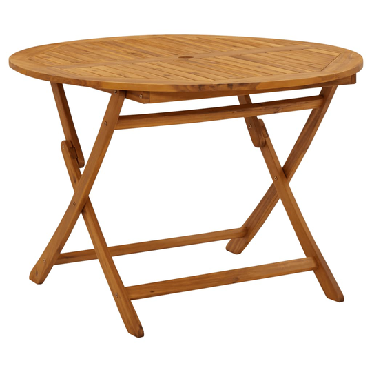 vidaXL Hopfällbart trädgårdsbord 110 cm massivt akaciaträ