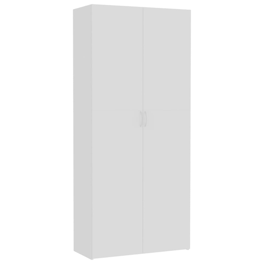 vidaXL Förvaringsskåp vit 80x35,5x180 cm spånskiva