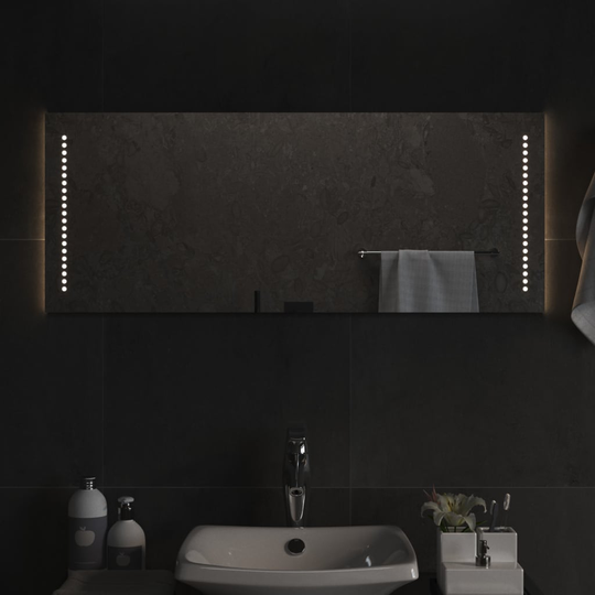 vidaXL Badrumsspegel LED 100x40 cm