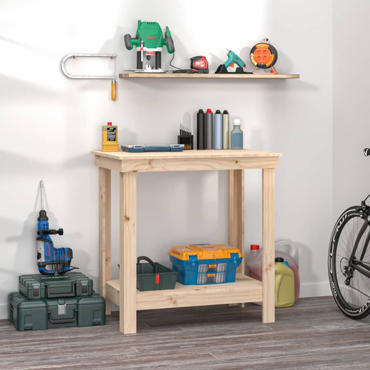 vidaXL Skobänk 80x50x80 cm massiv furu