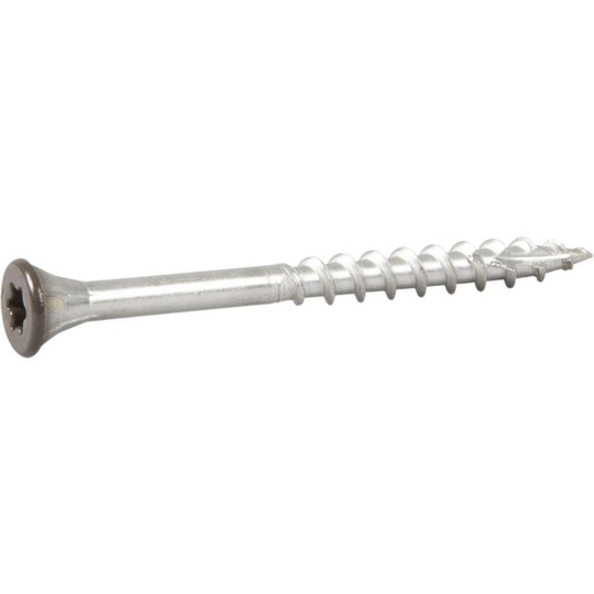 ESSVE 537345 Fasadskruv 4,4x45 mm, rostfri/syrafast A4, band. Brun, 250-pack