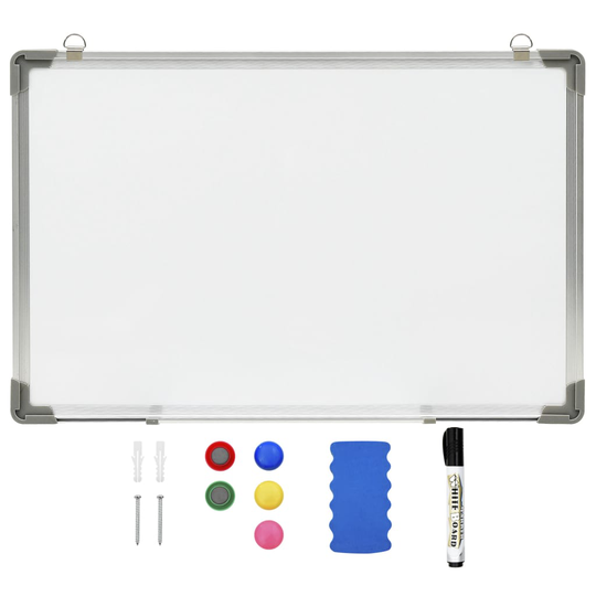 vidaXL Magnetisk whiteboard vit 60x40 cm stål