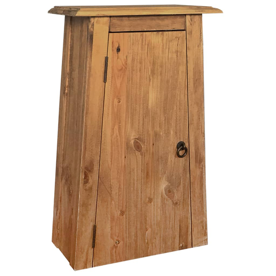 vidaXL Väggskåp badrum massiv återvunnen furu 42x23x70 cm