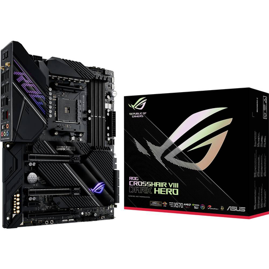 Asus ROG CROSSHAIR VIII DARK HERO Moderkort Sockel AMD AM4 Formfaktor ATX Moderkort-chipset AMD® X570