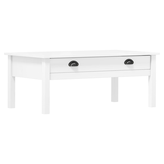 vidaXL Soffbord Hill Range vit 100x55x40 cm massiv furu