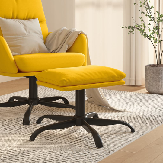 vidaXL Fotpall senapsgul 60x60x39 cm sammet