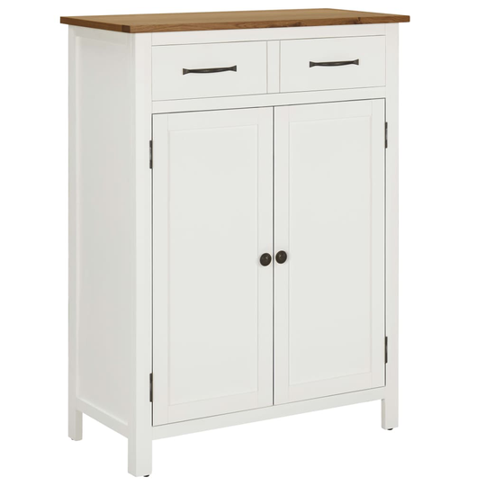 vidaXL Skoskåp 76x37x105 cm massiv ek