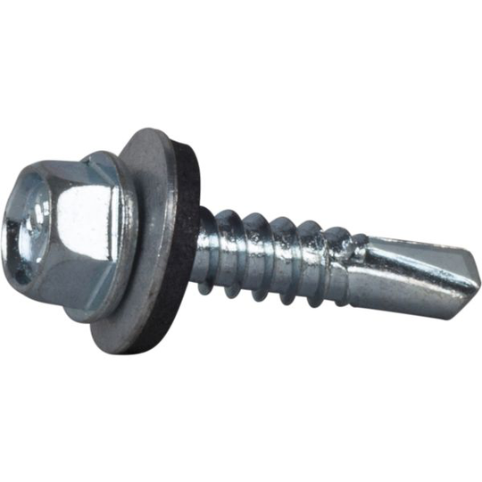 ESSVE 63520 Plåtskruv sexkantshuvud, FZB, med bricka 4,8 x 19 mm, 250-pack