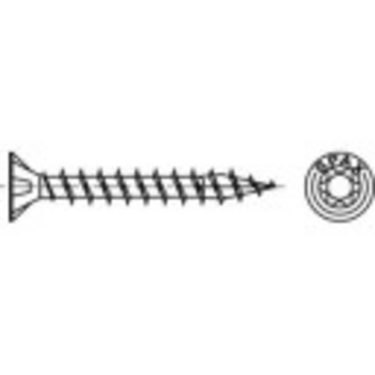 SPAX R 88091 Senkkopf/T-STAR 1191010400303 Försänkta skruvar 4 mm 30 mm T-profil Stål galvaniskt förzinkad 200 st