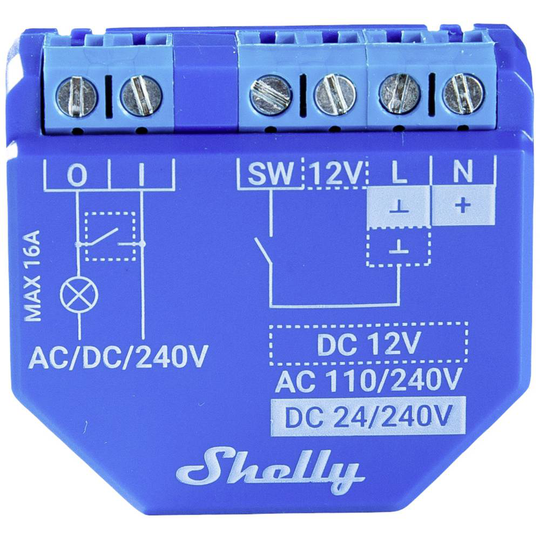 Shelly 1 Plus Shelly Strömbrytare Bluetooth, Wi-Fi
