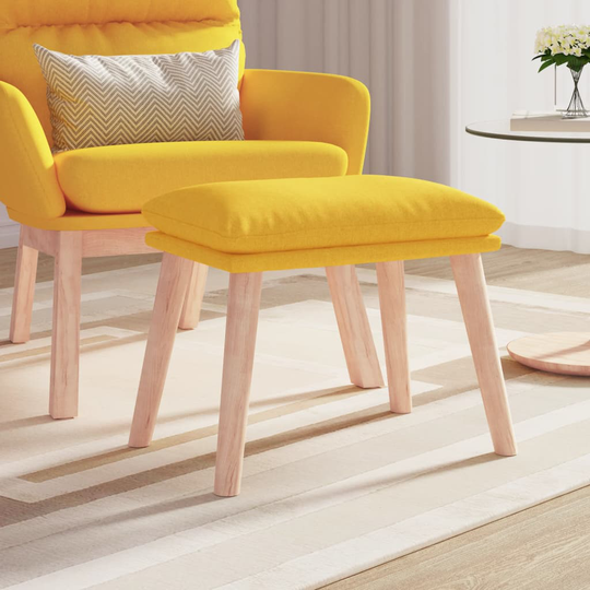 vidaXL Fotpall senapsgul 45x29,5x39 cm tyg