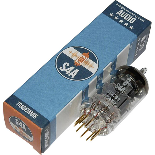 ECC81 S4A Premium Elektronrör Utvalt för Audio & Studio Dubbeltriod Antal poler: 9 Lampsockel: Noval Innehåll 1 st