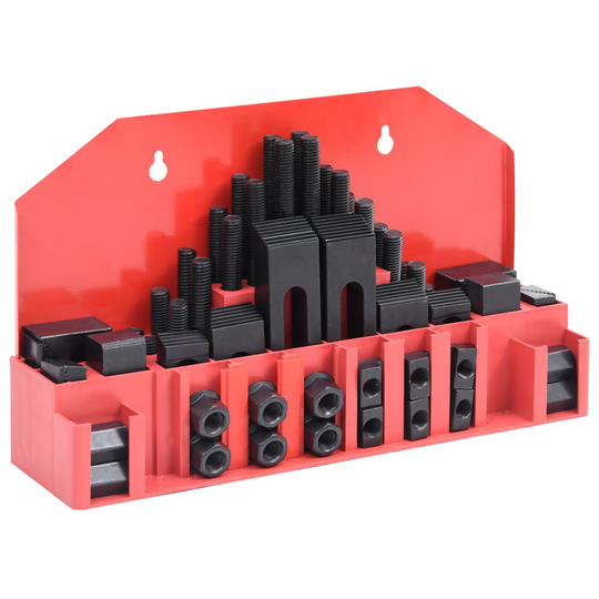 vidaXL Spännverktygssats 58 delar stål T-spår M14