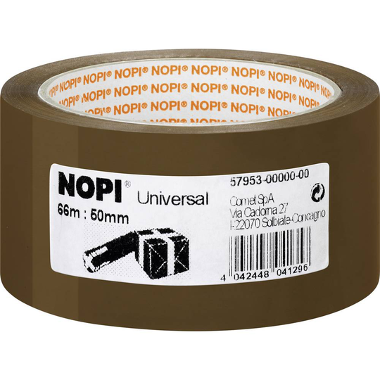 Nopi UNIVERSAL 57953-00000-00 Packtejp Brun (L x B) 66 m x 50 mm 1 st