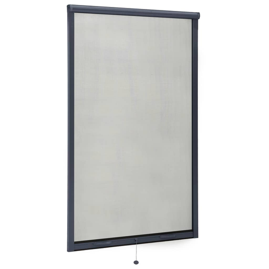 vidaXL Insektsnät för fönster antracit 100x170 cm