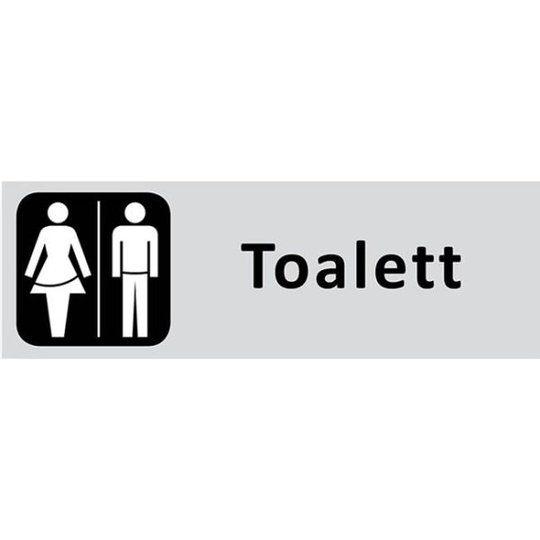 UniGraphics 6705302 Skylt Toalett, 225 x 80 mm Dam/Herr